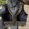 Tew Heavy Pure Soft Roman Silk Sequence Work Fancy Blouse